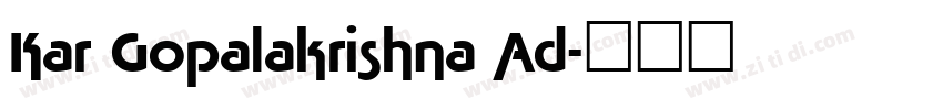 Kar Gopalakrishna Ad字体转换